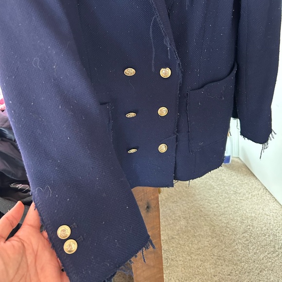 Zara navy blazer with gold buttons - Picture 4 of 4